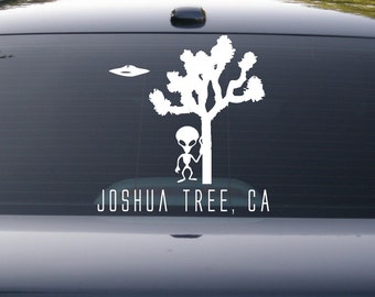 Joshua Tree, Joshua Tree Decal, Joshua Tree Sticker, Alien Sticker, Alien, J Tree, Custom Sticker, Alien Decal, Car Decal, Yeti Decal