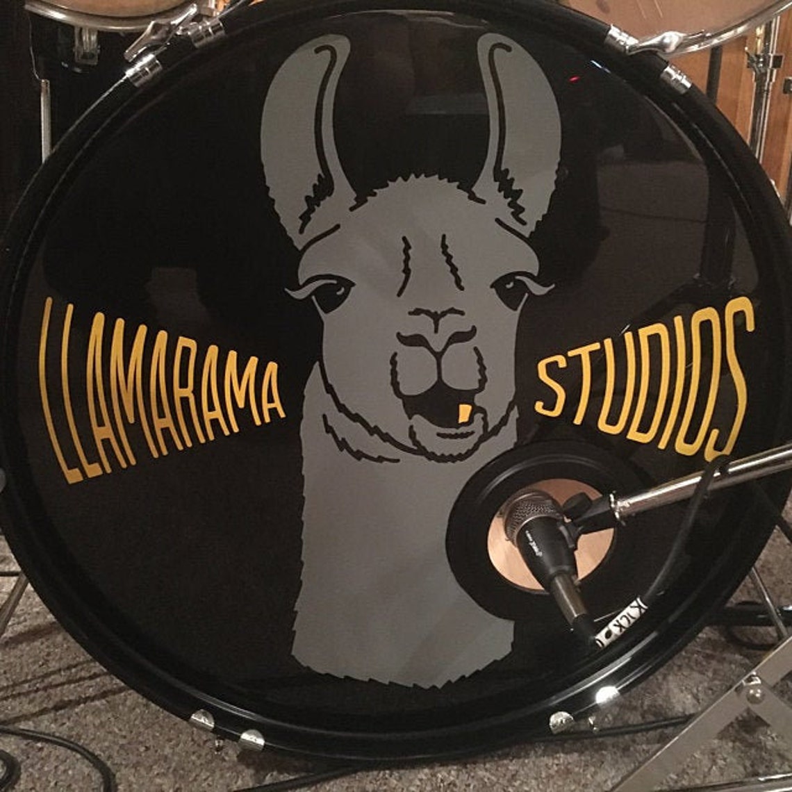Custom Bass Drum Decal Bass Drum Sticker Custom Band Name Etsy