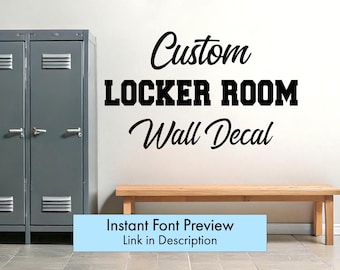 Custom Locker Room Wall Decal - Sports Team & Gym Branding