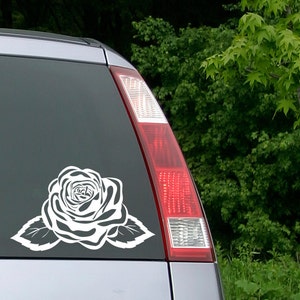 Rose Decal, Rose Sticker, Car Decal, Flower Decal, Laptop Sticker, Rose, Window Decal, Yeti Decal, Monogram Decal, Custom Decal, Girls