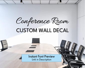Custom Conference Room Wall Decal - Corporate Branding Decor