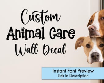 Custom Pet Boarding Vinyl Sign - Veterinarian Wall Decal