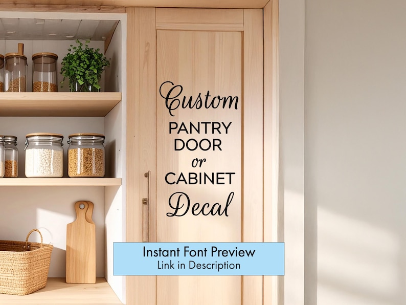 Custom Pantry Door Decal - Cozy Kitchen Charm - Removable Vinyl ...