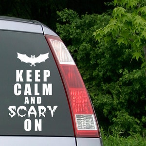 Halloween Decal, Halloween Car Decal, Bat Decal, Halloween, Keep Calm Decal, Spooky Decal