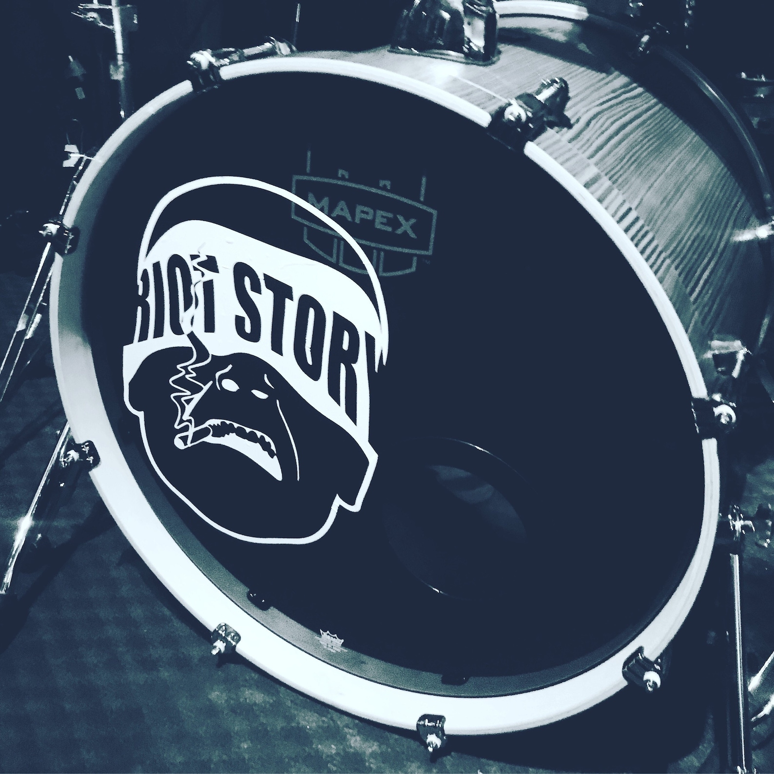 Custom Bass Drum Decal Bass Drum Sticker Custom Band Name Etsy UK