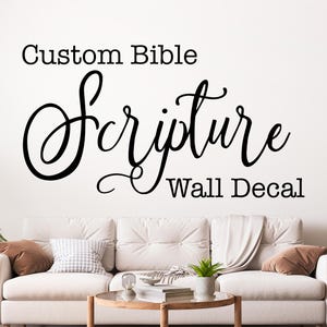 Custom Bible Verse Wall Decal: Personalized Scripture Vinyl Lettering
