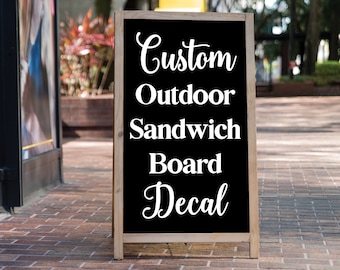 Custom Sandwich Board Decal - Create Your Own A-Frame Sign Decal - Personalized Sandwich Board Vinyl Lettering