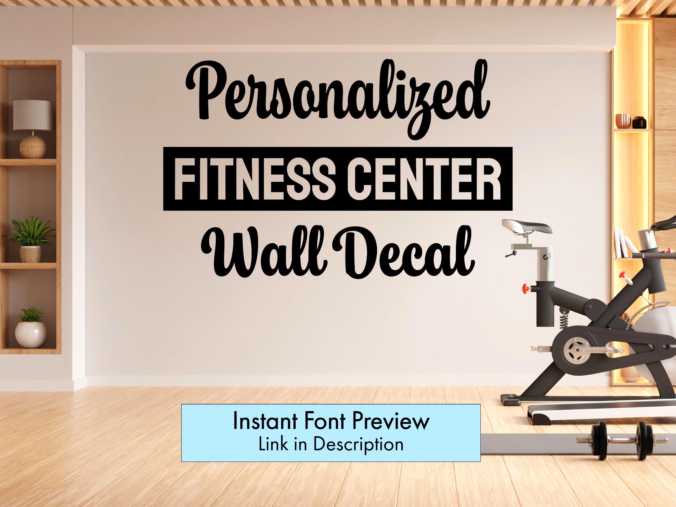 Postural Gym Lettering Custom Gym Wall Decal - Feminine Fitness Motivation - Removable Vinyl ...