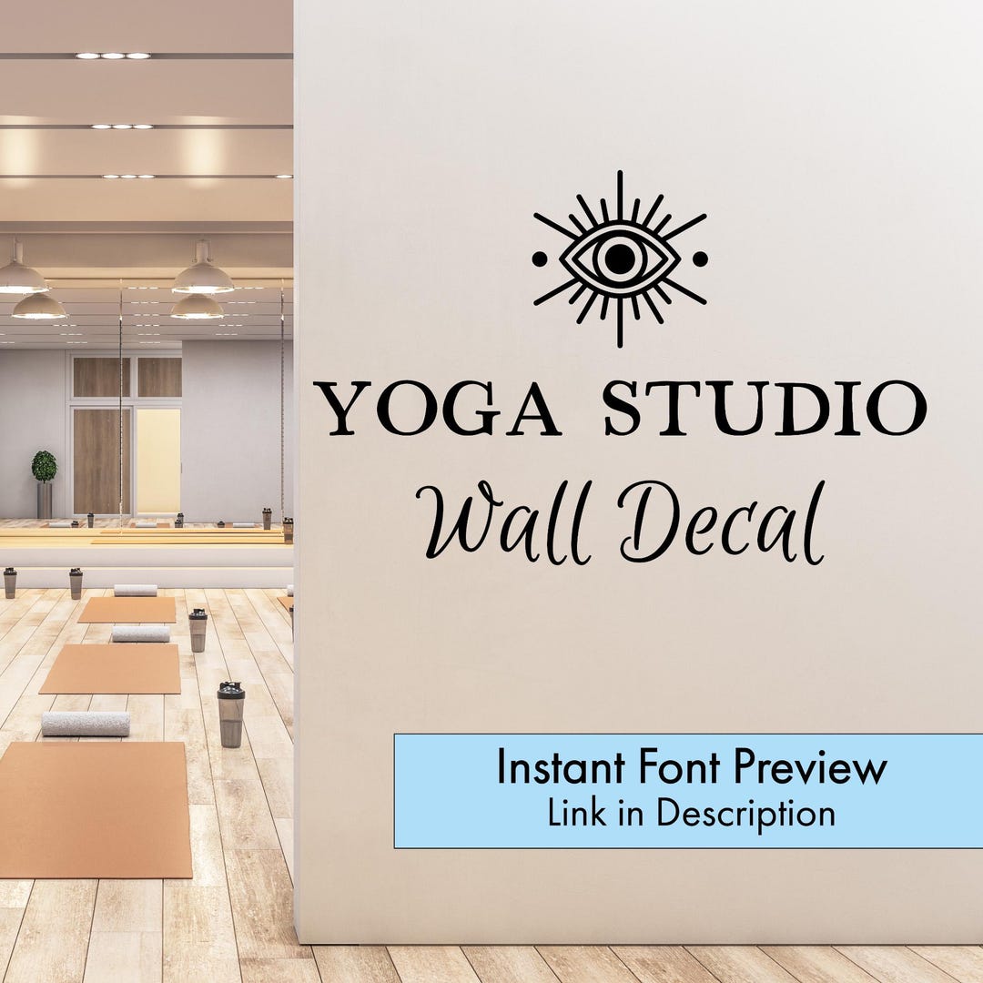 Custom Yoga Studio Wall Decal - Personalized Quote or Logo - Zen Decor ...