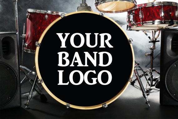 Custom Bass Drum Decal, Bass Drum Sticker, Custom Band Name Decal, Custom  Sticker, Custom Decals, Drum Decal, Band Logo, Band Logo Sticker 