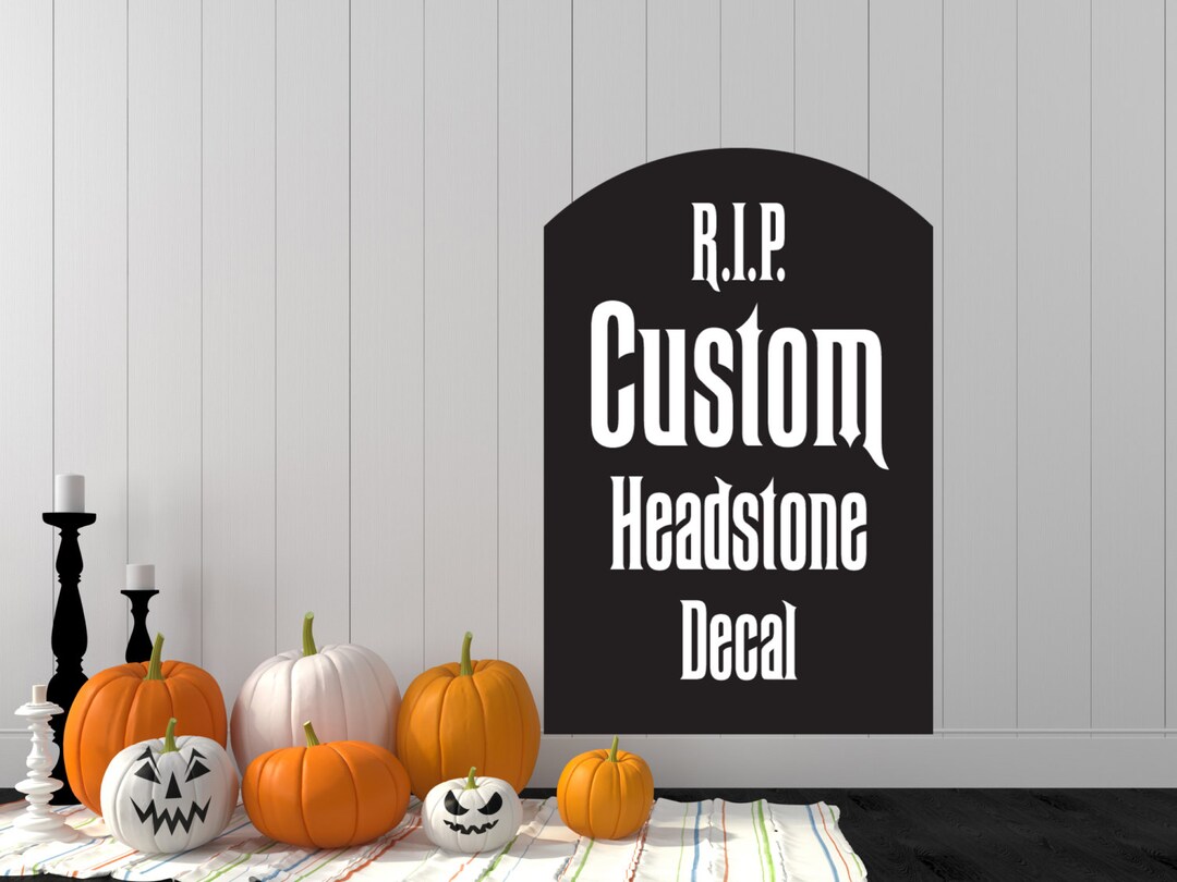 Custom Halloween Decal Headstone Decal Hallowen Decorations - Etsy