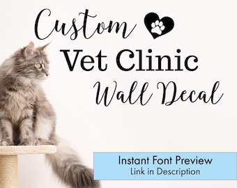 Custom Wall Decal for Vet Clinics - Pet Lodging and Grooming Decor