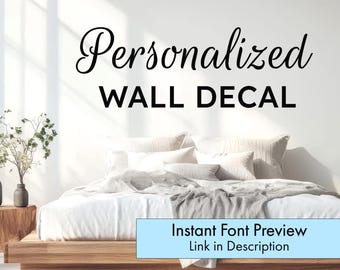 Custom Bedroom Wall Decal - Personalized Quote - Sleep Sanctuary - Removable Vinyl Lettering