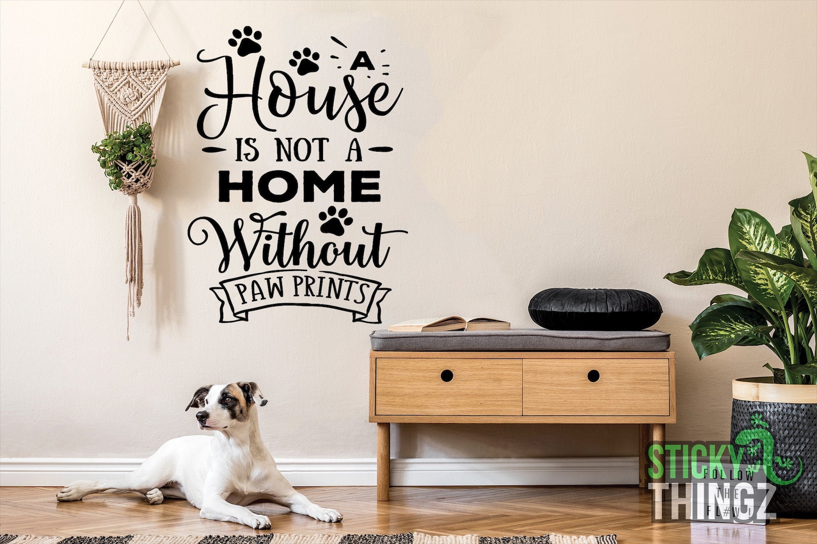 Dog Quote Wall Decal A House is Not A Home Without Paw Etsy New Zealand
