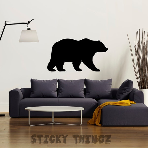 Bear Decal, Wall Decal, Bear Sticker, Bear Wall Decal, Bear Wall Art, Bear Vinyl Decal,  Animal Decal, Bear Decor, Home Decor, Wall Art