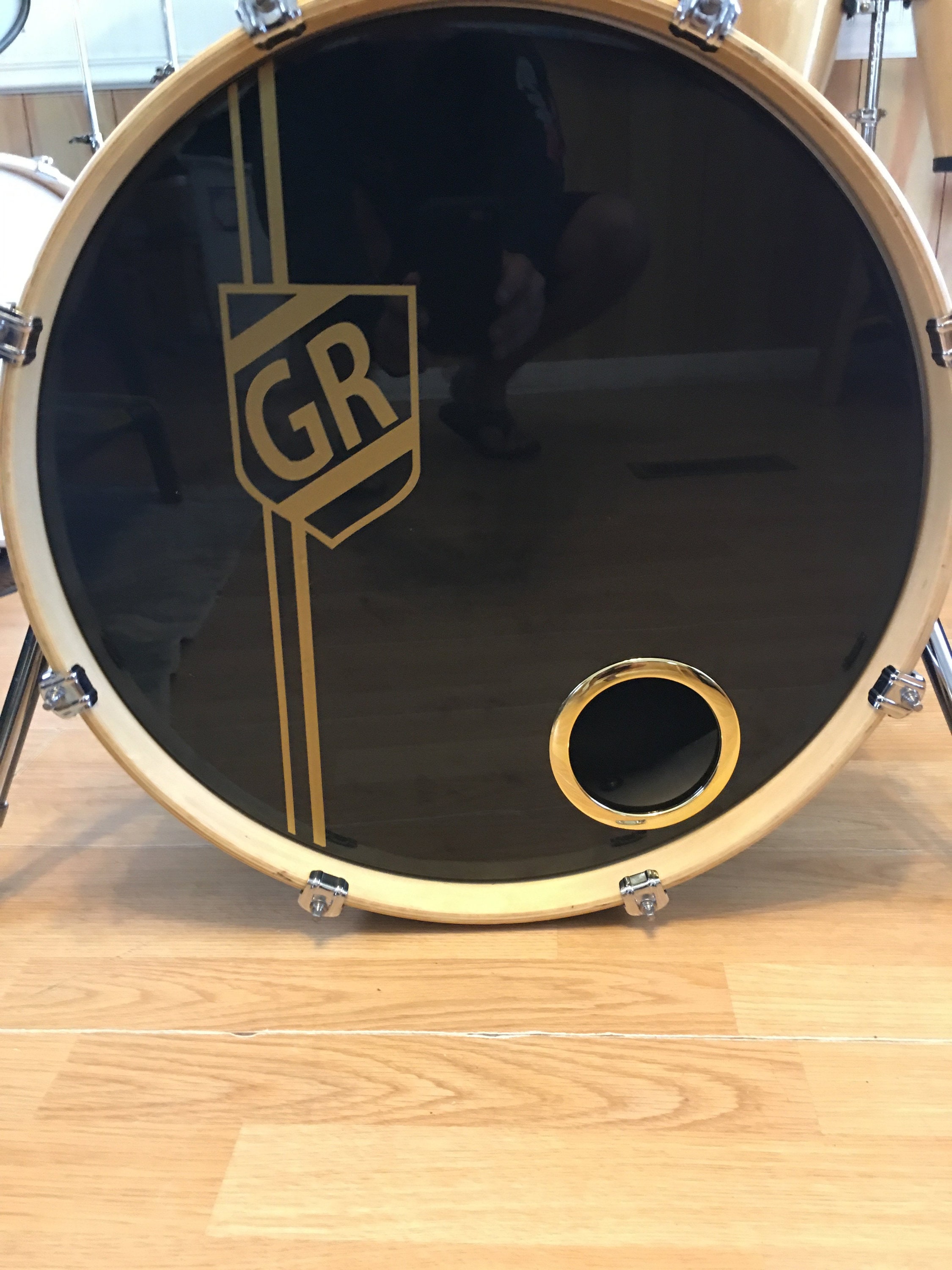Custom Bass Drum Decal Bass Drum Sticker Custom Band Name Etsy