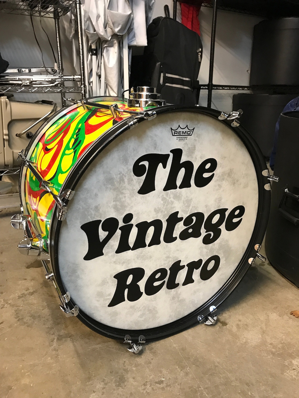 Custom Bass Drum Decal Bass Drum Sticker Custom Band Name Etsy
