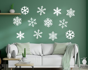 Snowflake Wall Decals - Christmas Window Vinyl Stickers