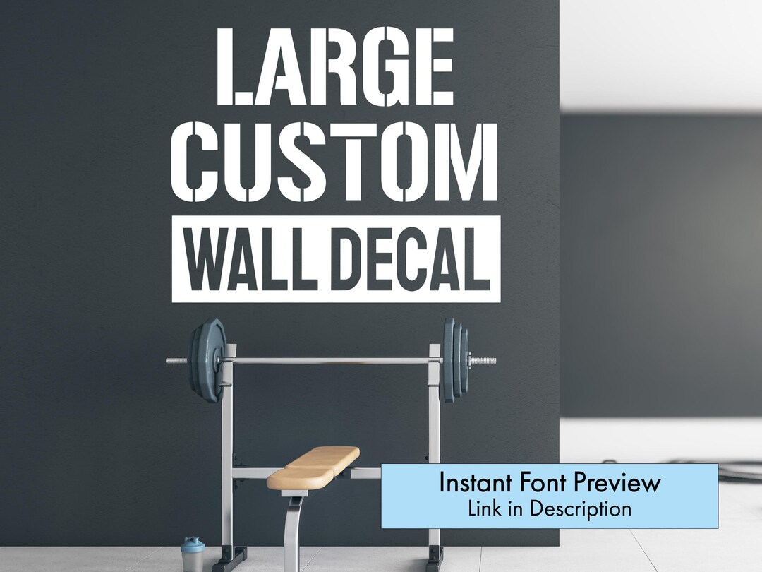 Postural Gym Lettering Custom Gym Wall Decal - Motivational Fitness Quote - Large Vinyl ...