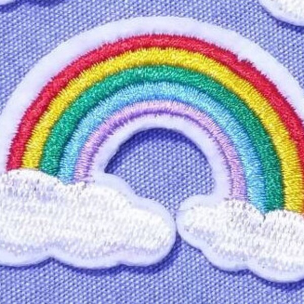 RAINBOW Iron-On Applique, Embroidered Patch for your bag, jacket, Jeans... Sew Craft for Girls