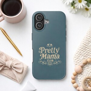 Hübsche Mama Club Handyhülle | Blumenmuster Mom Design, süße Mama Ästhetik, robuste Schutzhülle für das iPhone