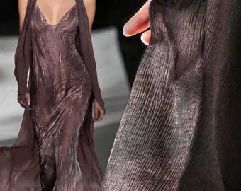 Gradient Shimmer Micro-Pleated Fabric