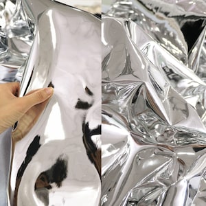 Silver / Gold HD Mirror Special Textured PU Fabric