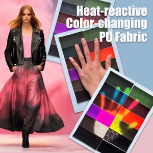 Heat-reactive PU Fabric Temperature-sensitive material multiple color variations