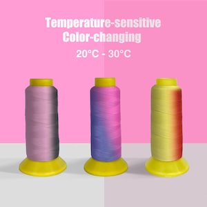 6 Farben Thermochrome Baumwollfaden Farbwechsel Temperatur-Sensibel | Einzigartige Näh-, Stick- und Textilarbeiten