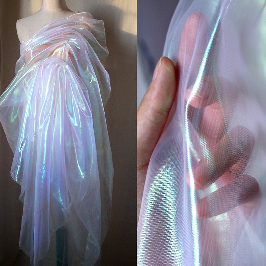 Laser Iridescent Transparent Gauze Dress Fabric - OneYard
