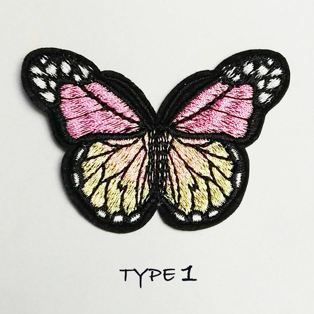 Embroidered Butterfly Patch: Sew-on Applique for Clothing & Bags - Etsy