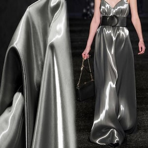 Liquid Crystal silk satin smooth reflective fabric