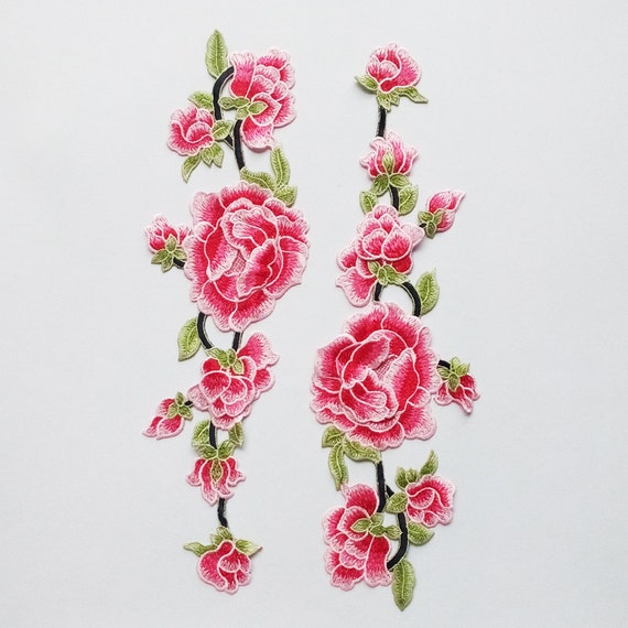 Glamorous floral embroidered trim for lyrical dance designer costumes