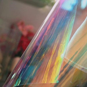 Schillernder Regenbogen TPU-Stoff: Holographisches Einhorn-Kostümmaterial