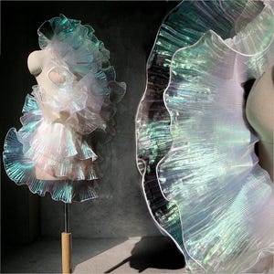 Flounced Ruffled Symphony Transparent fabric