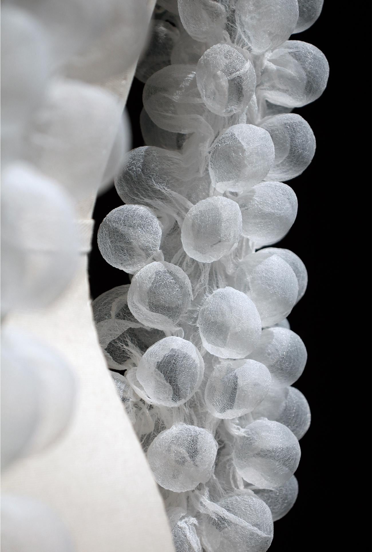 3D Bubble Mesh Fabric, Sheer Sculptural Puff Texture, Heat-set for ...