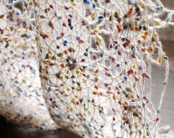 Open Knit Mesh Fabric – Speckled Yarn Lace, DIY Crafts