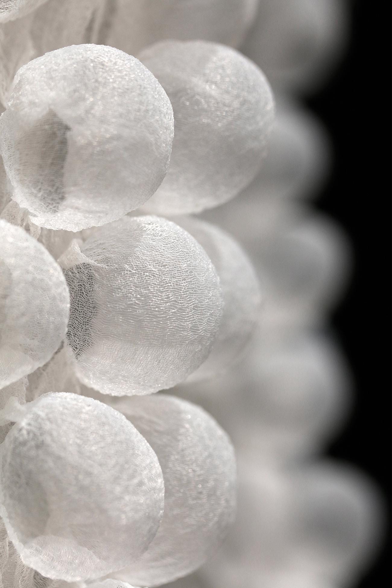 3D Bubble Mesh Fabric, Sheer Sculptural Puff Texture, Heat-set for ...