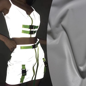 High Visibility Silver Reflective Special Fabric Night Strong Light Luminescent Material