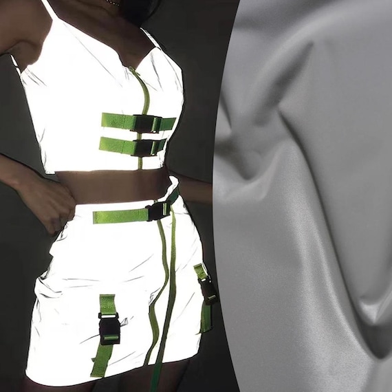High Visibility Silver Reflective Special Fabric Night Strong Light Luminescent Material