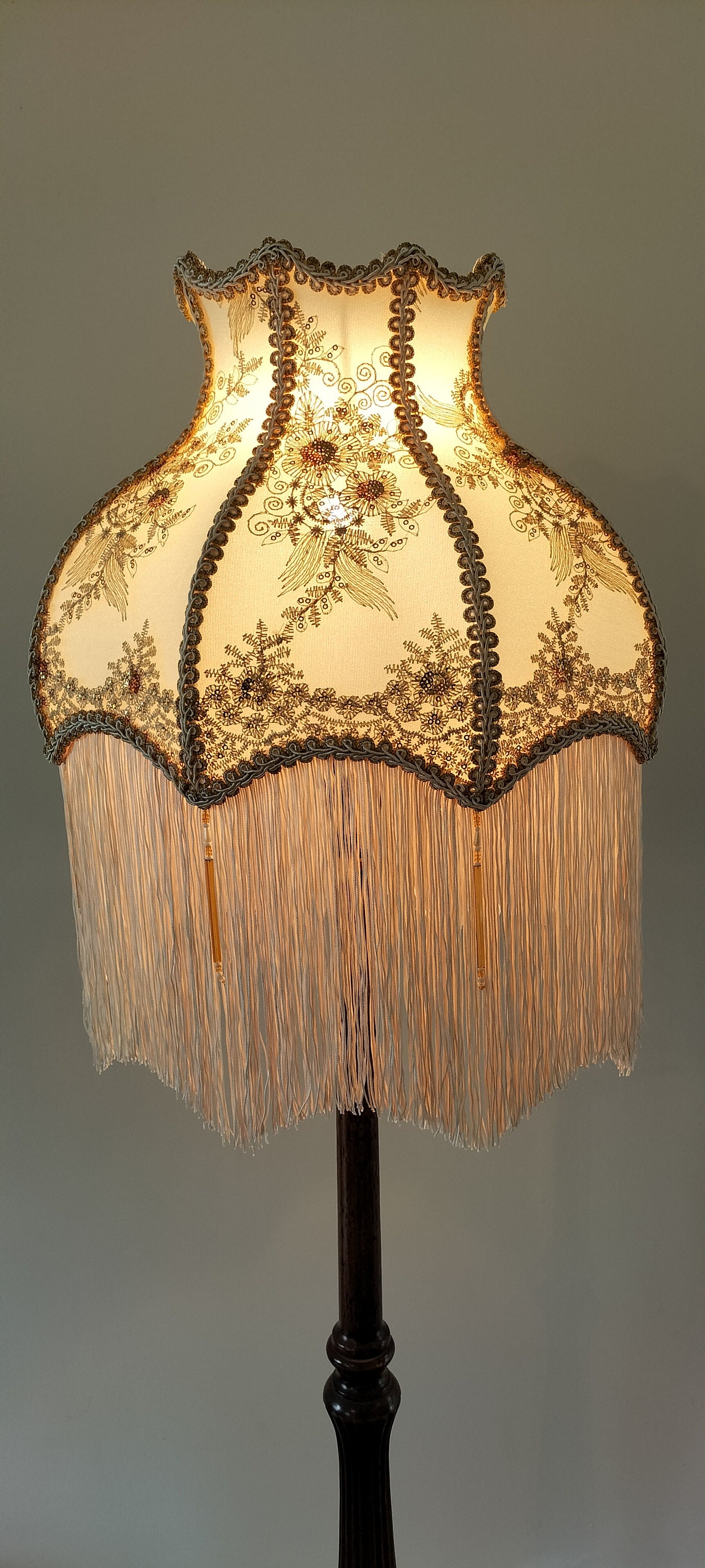 Wonderful Gold Lace Victorian, Vintage Style Lamp Shade for Floor Lamp New Handcrafted Etsy