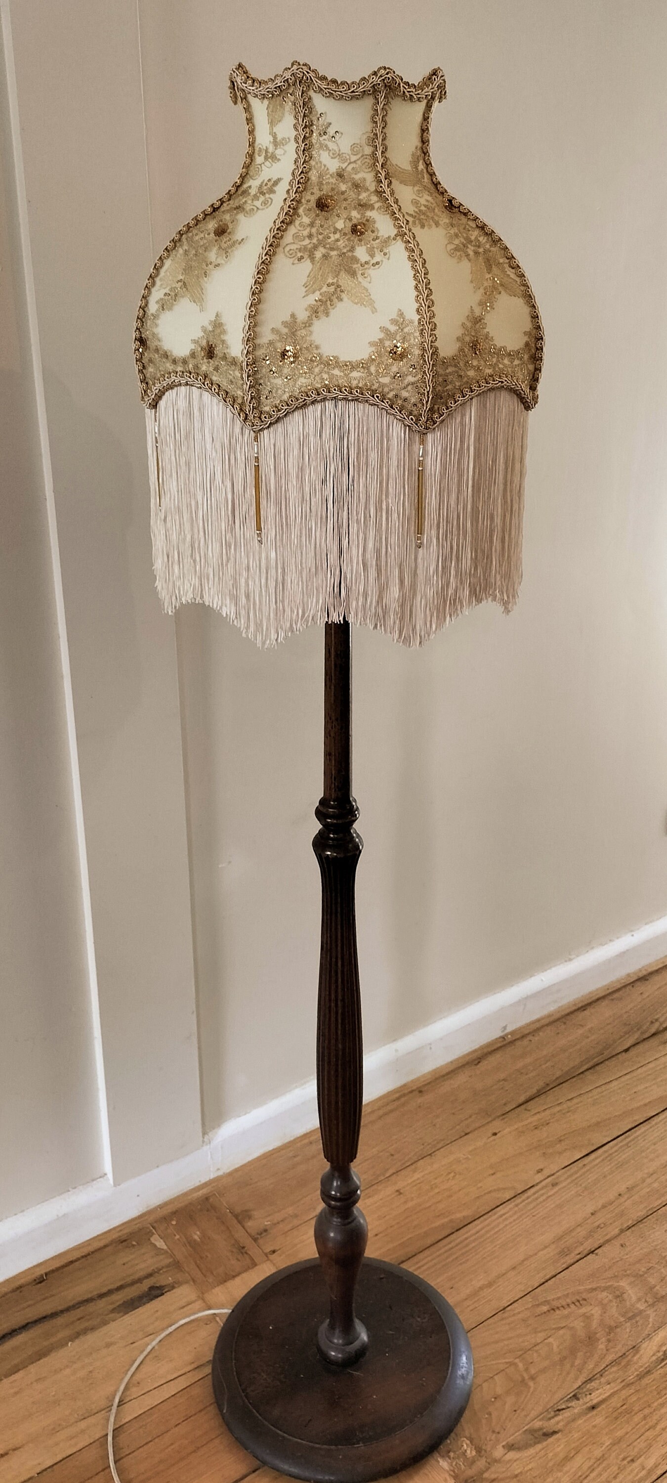 Wonderful Gold Lace Victorian, Vintage Style Lamp Shade for Floor Lamp New Handcrafted Etsy