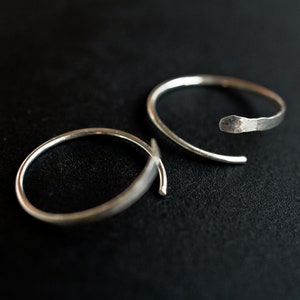 Sterling Silver hoop earrings, silver earrings UK, hammered silver earrings