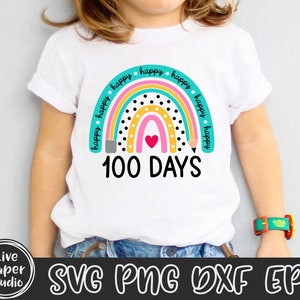 Pacchetto 100 giorni di scuola SVG, 100th Day PNG, 100 giorni Svg, Sport SVG, Matita, Insegnante, Camicia scolastica, Download digitale Png, Dxf, File Eps