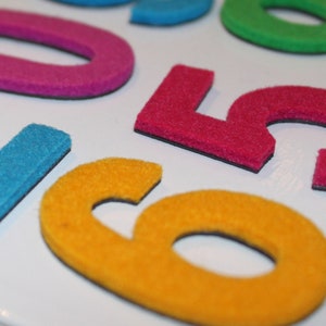 Magnetic Digits with Felt. Magnets perfect on the fridge, MagWords 2 inch/5cm image 3