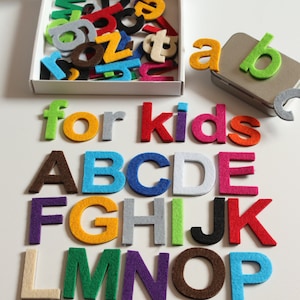 Litery z FILCU 5 cm, Literki Magnetyczne, Alfabeto