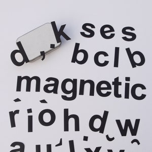 Letras magnéticas 2"/5cm - Imanes de refrigerador, alfabeto negro