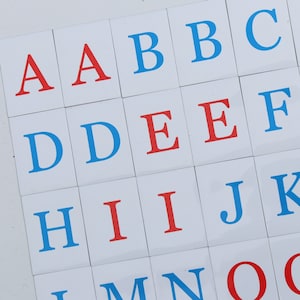 Alfabeto magnético, letras mayúsculas, imanes