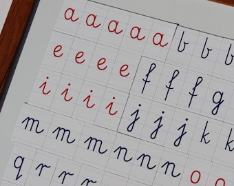 Alphabet magnétique, lettres minuscules, Montessori