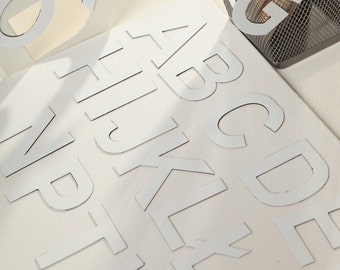 Capital Magnetic Letters, WHITE Alphabet for Learning to Read. Perfect on the Fridge, Magnets for Kids